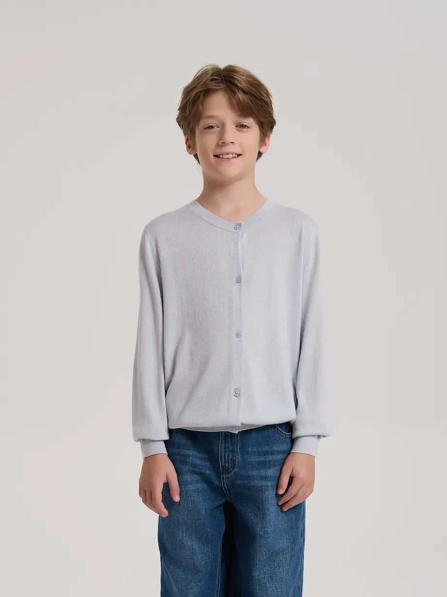 Pure Mulberry Silk & Cashmere Cardigan Kids