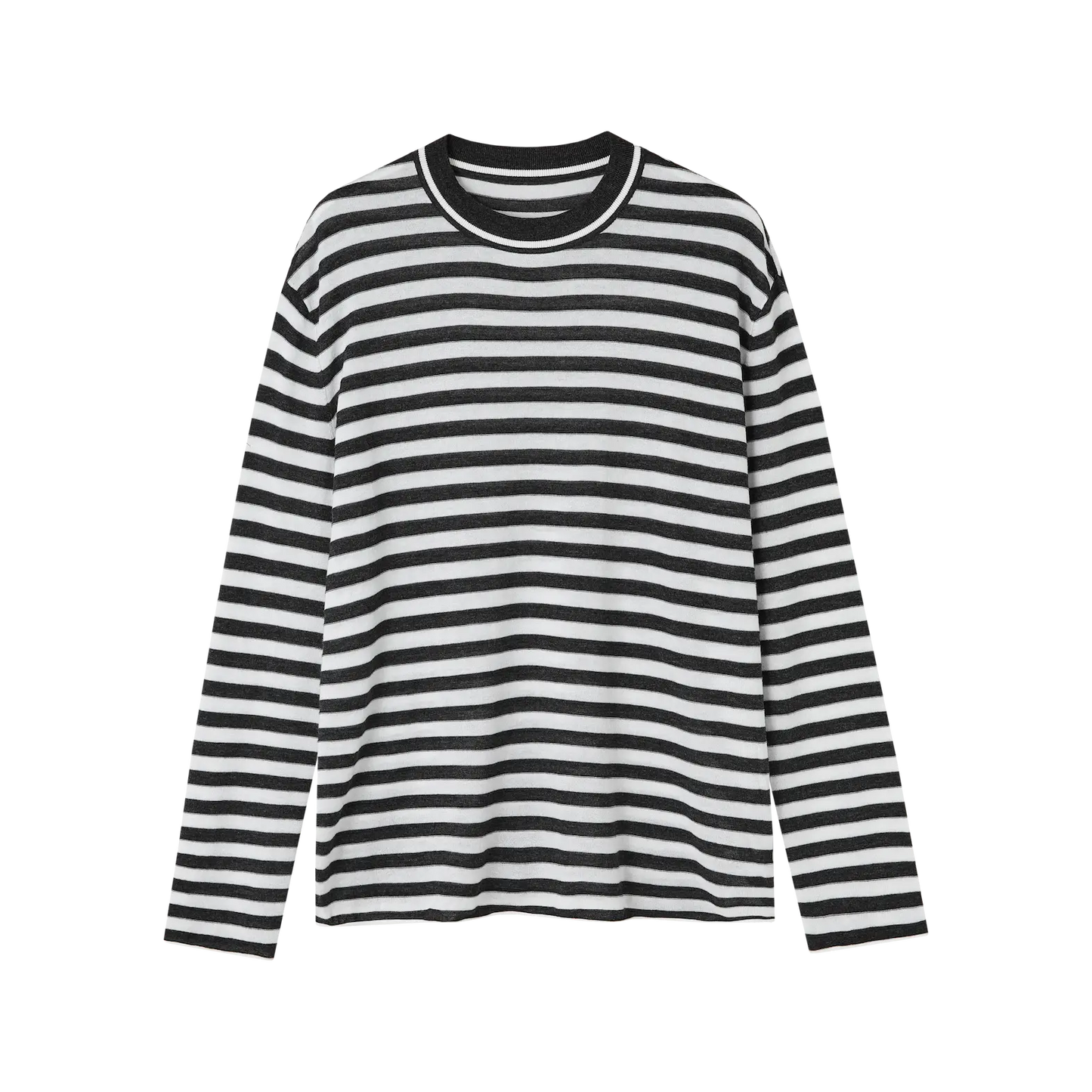 CozyU Women’s Lightweight Cashmere Triacetate Knit Top | Long Sleeve Striped Sweater for Early Fall