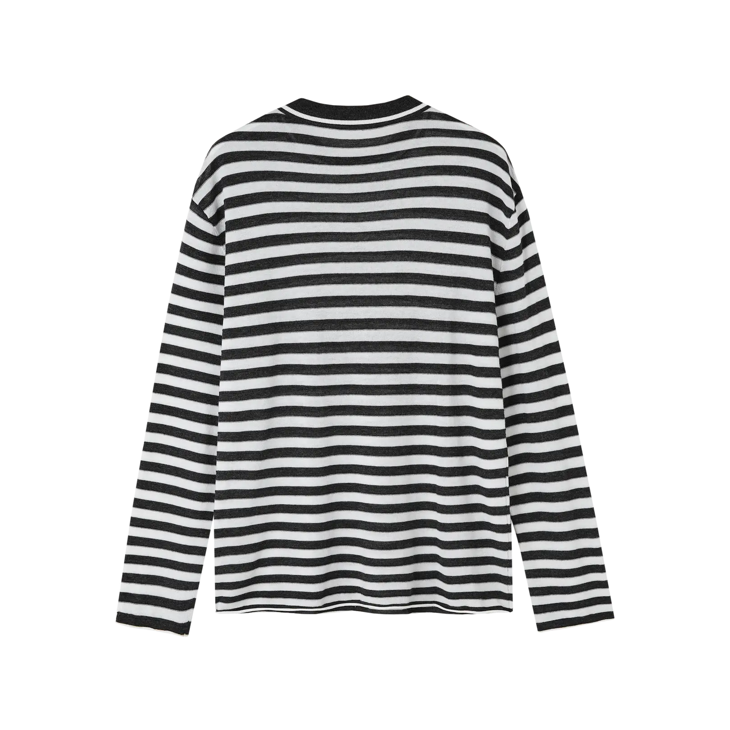 CozyU Women’s Lightweight Cashmere Triacetate Knit Top | Long Sleeve Striped Sweater for Early Fall