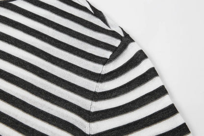 CozyU Women’s Lightweight Cashmere Triacetate Knit Top | Long Sleeve Striped Sweater for Early Fall